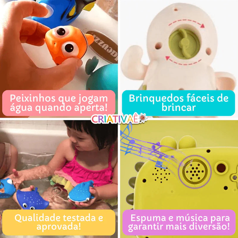 Combo Banho Mágico ( 7 Brinquedos para o Banho do Bebê)