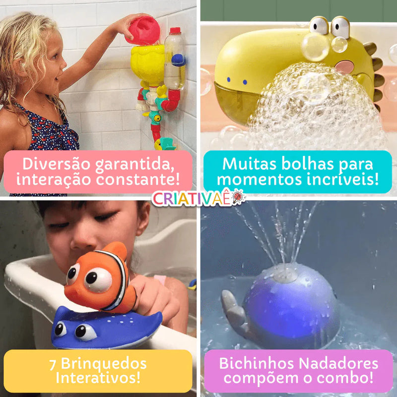 Combo Banho Mágico ( 7 Brinquedos para o Banho do Bebê)
