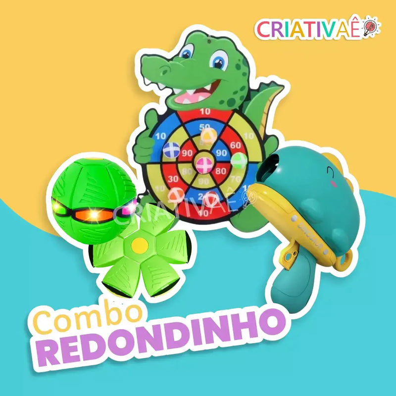 Combo Redondinho (Bola disco + Lança Bolinhas + Alvo)