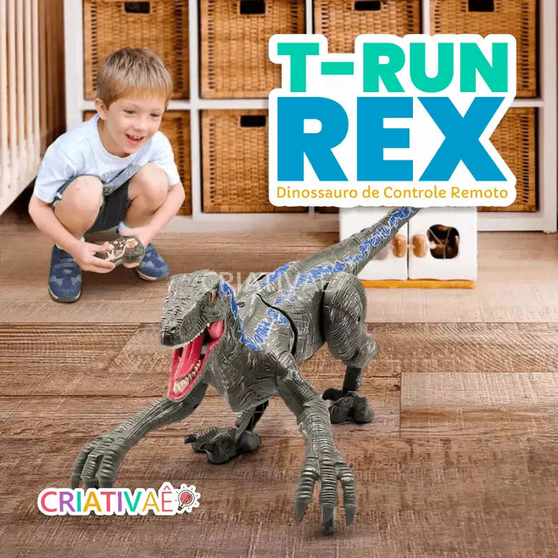 T-RunRex Criativaê - Novo Dinossauro Realista de Controle Remoto Inteligente